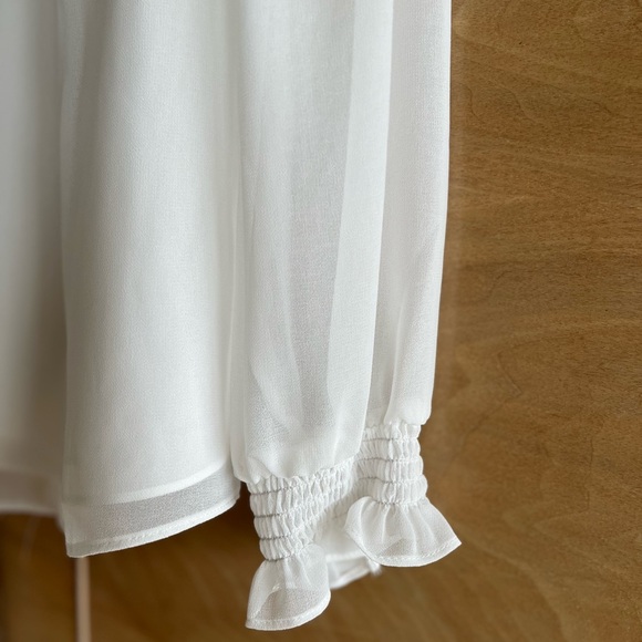 Calvin Klein NEW M white long sleeve blouse - Picture 5 of 10